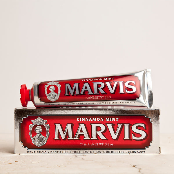 Marvis Cinnamon Mint Toothpaste 75ml Women's Facial Care Women whitening whitener whiten white toothpaste tooth decay tooth teeth care teeth tartar quality prevent plaque paste Mouthcare mouth care Mouth minty mint Men's Facial Care Men mavis Marvis Toothpaste Marvis Made in Italy italy italian gifts gift fresh florence flavours flavour facial care face care face drugstorelove drugstore's drugstore drug-store decay cult artisanal