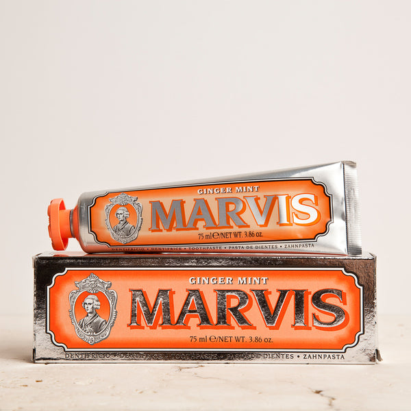Marvis Ginger Mint Toothpaste 75ml Women's Facial Care Women travel toothpaste tooth decay tooth teeth care teeth tartar spicy spice quality prevent plaque paste Mouthcare mouth care mouth mint Men's Facial Care Men mavis Marvis Toothpaste marvis made in italy Luxury Mouthcare italy italian ginger-mint ginger fresh florence facial care face care face drugstorelove drugstore's drugstore drug-store decay cult artisanal